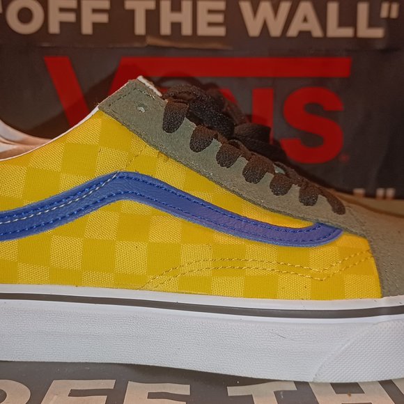 Vans Men's 9/Women's 10.5 Old Skool (OTW Rally) Checkerboard/Multi/Lichen Green - Picture 6 of 12